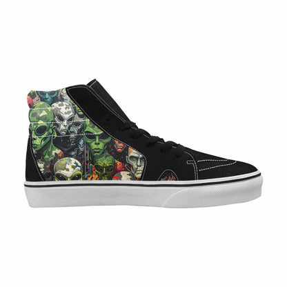 MEN'S Aliens × Camo Aliens High Top Canvas Neon Fantasy Custom Shoes