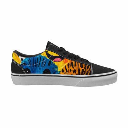 WOMEN'S Smiley Faces Lace-Up Canvas Vivid Custom Sneakers