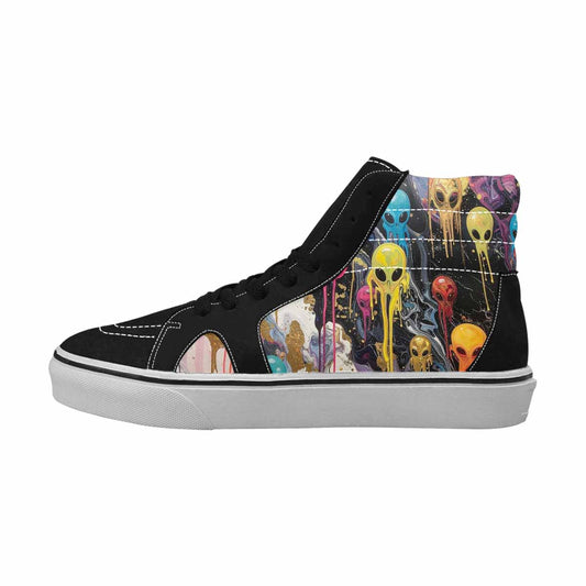MEN'S Aliens  Marble Melting High Top Canvas Y2K Shoes