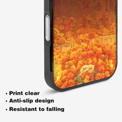 iPhone 16 Plus Case — Marigold Day Of The Dead Marigold, Unique Phone Case Design