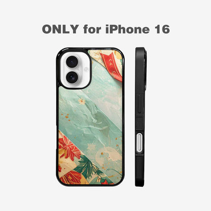 iPhone 16 Case — Christmas Wrapping Paper Pattern Art Wallpaper, Unique Phone Case Design