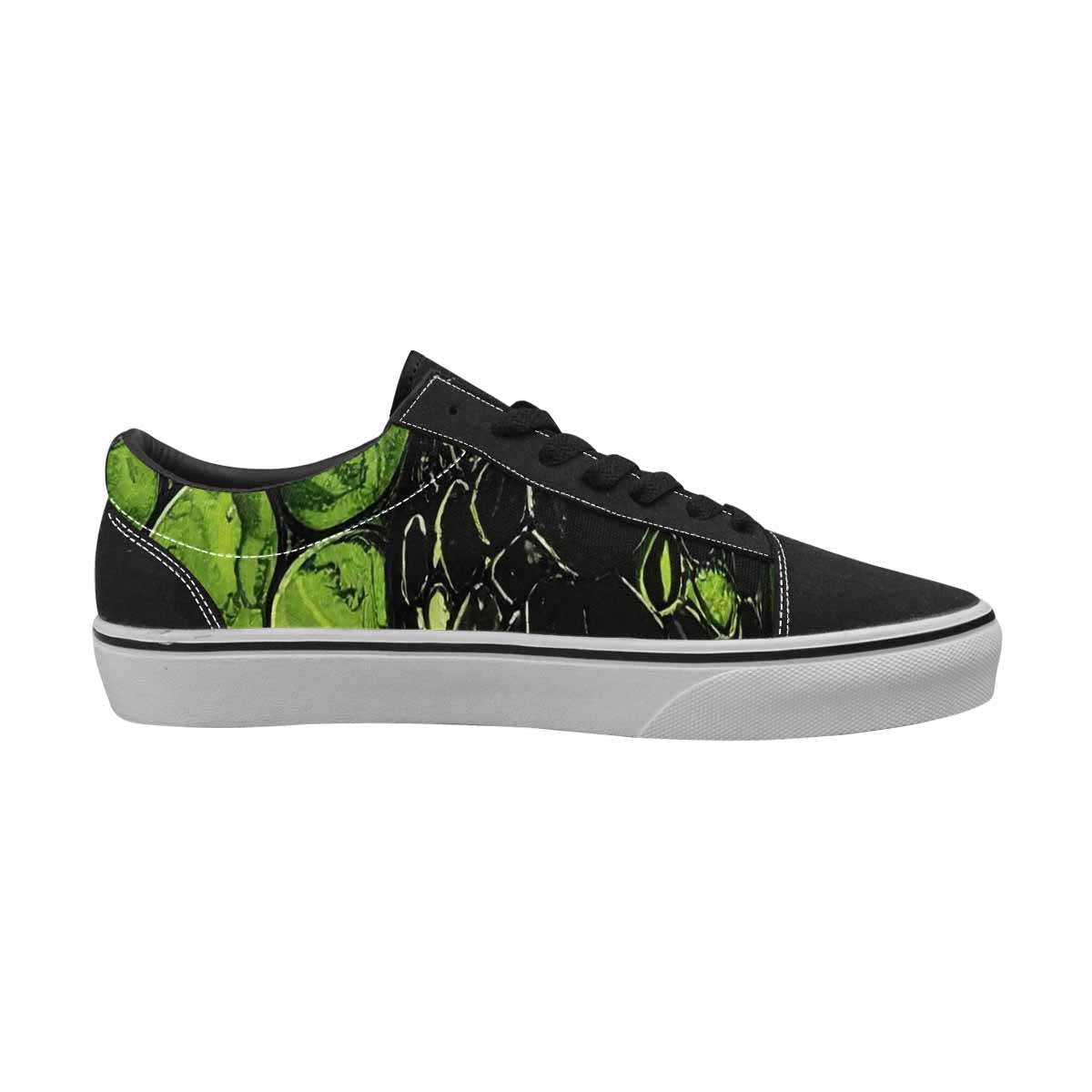WOMEN'S Reptile Scale Lace-Up Canvas Melting Art Sneakers