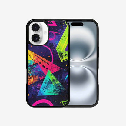 iPhone 16 Case — Memphis Squiggles Triangles Dots, Custom Art Phone Cover