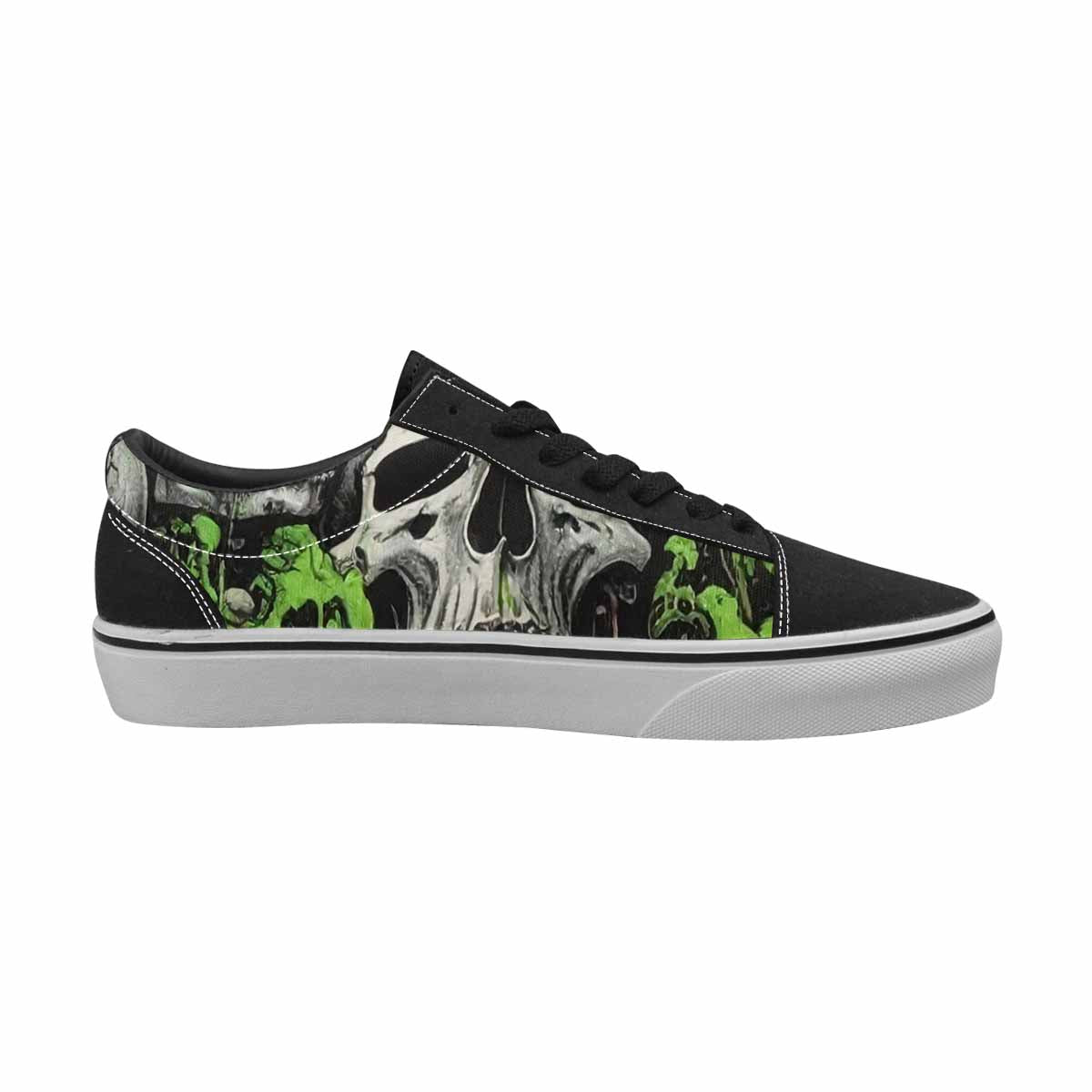 WOMEN'S Rainbow From Skull S Lace-Up Canvas Kaleidoscope Sneakers