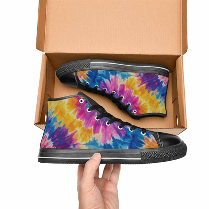 MEN'S Tie Dye Swirl High Top Canvas Cottagecore Sneakers