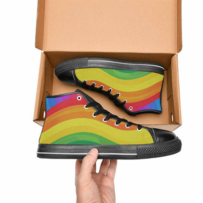 WOMEN'S Rainbow Pride High Top Canvas Vivid Shoes