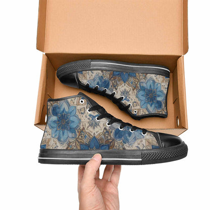 MEN'S Mandala High Top Canvas Dark Academia Custom Sneakers