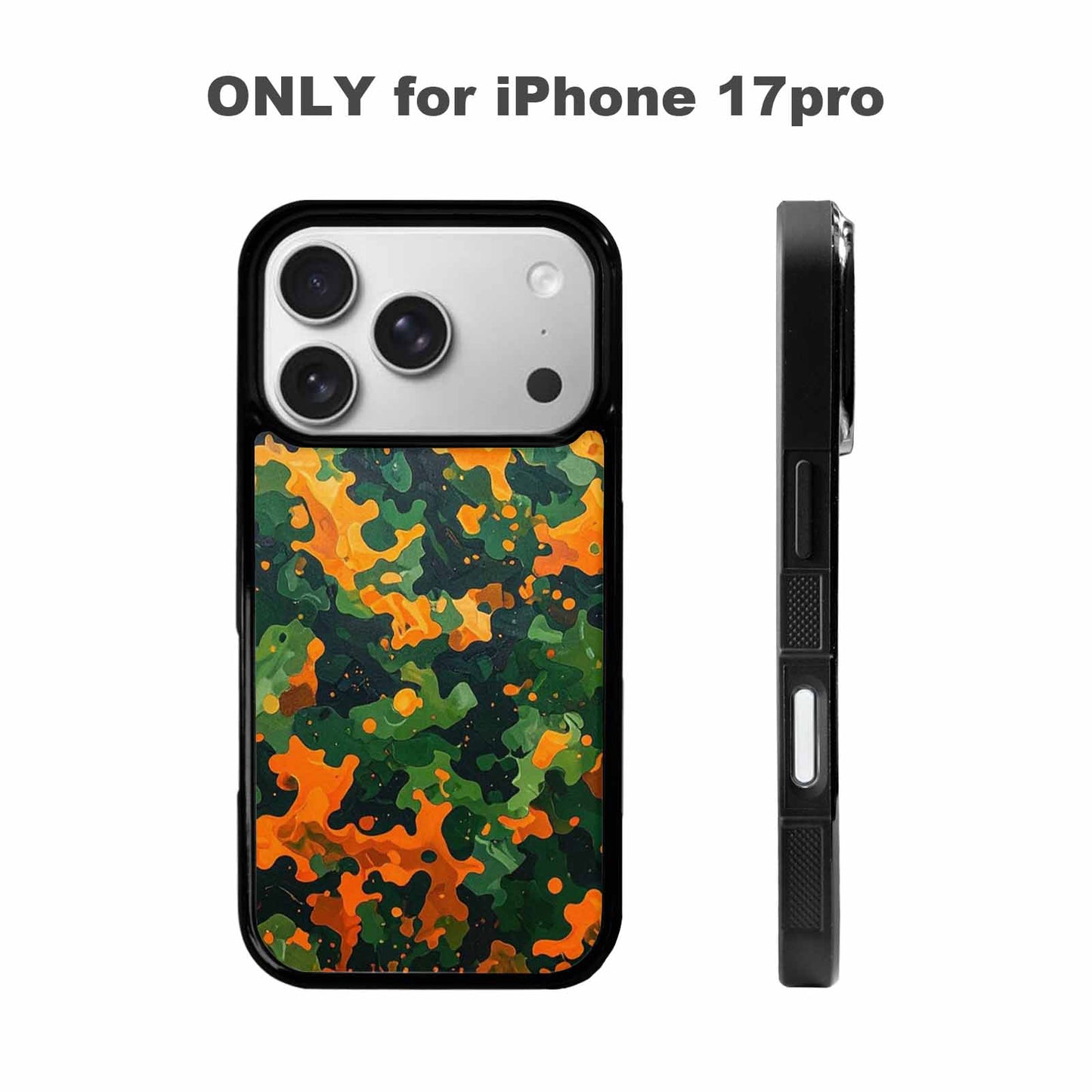 iPhone 17 Pro Case — Small Military Camouflage Blotch Pattern Camo, Customized Protective Case