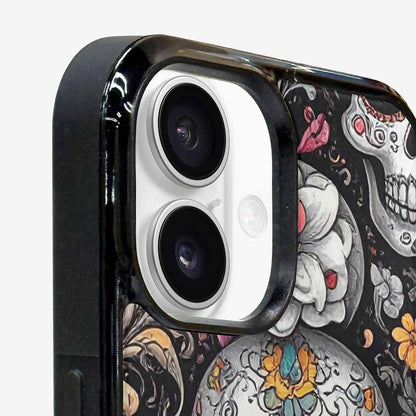 iPhone 16 Case — Greyscale Black And White Dark Black, Custom Print Case Cover