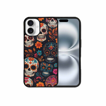 iPhone 16 Plus Case — Dia De Los Muertos Sugar Skull, Custom Printed Phone Case