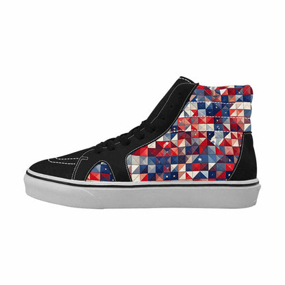 WOMEN'S American Flag Stars High Top Canvas Dark Academia Shoes