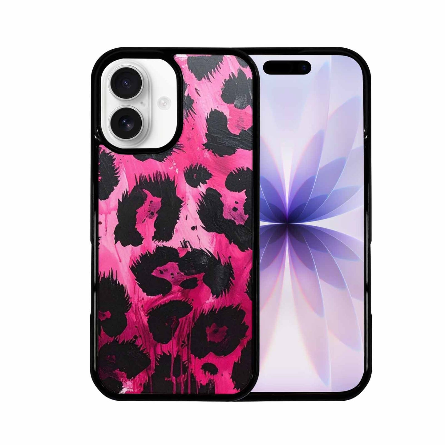 iPhone 17 Case — Black &amp; Pink Ink Animal Print, Custom Print Case Cover