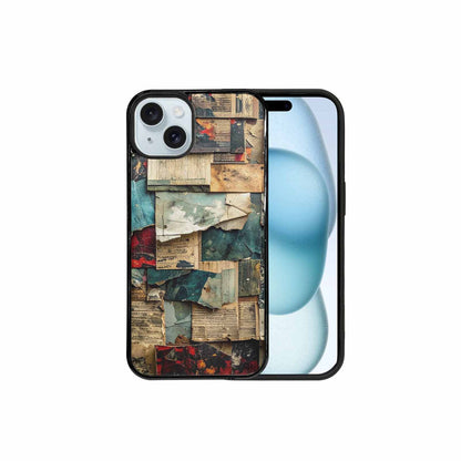 iPhone 15 Plus Case — Distressed Grunge Texture Pattern Hundreds Of, Custom Art Phone Cover