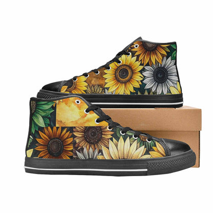 WOMEN'S Sunflower High Top Canvas Vibrant Chaos Shoes