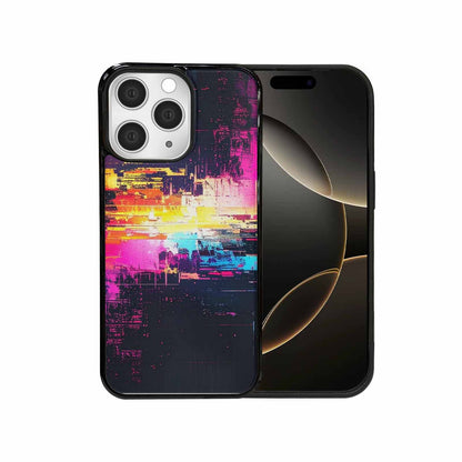 iPhone 15 Pro Max Case — Glitch Dark Art Seamless Pattern Vibrant, Original Design Phone Case