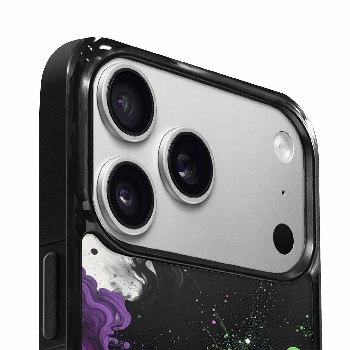 iPhone 17 Pro Case — Black Green Ink Galaxy Nebula Galaxy, Custom Art Phone Cover