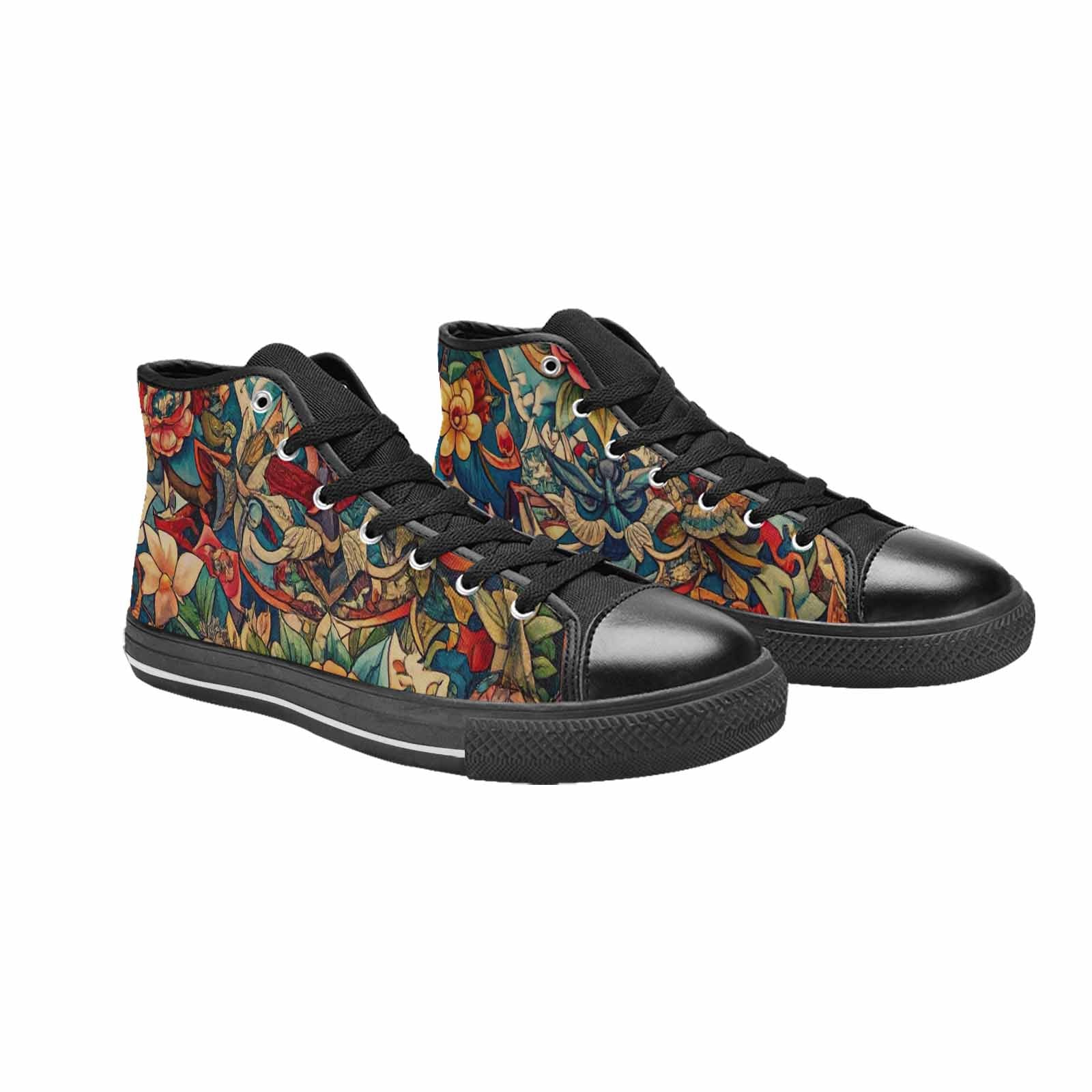 MEN'S Old School Tattoo High Top Canvas Surreal Shoes