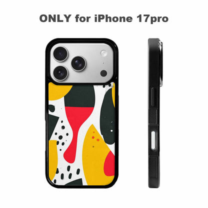 iPhone 17 Pro Case — Memphis Art Pattern Retro Vintage, Custom Art Phone Cover