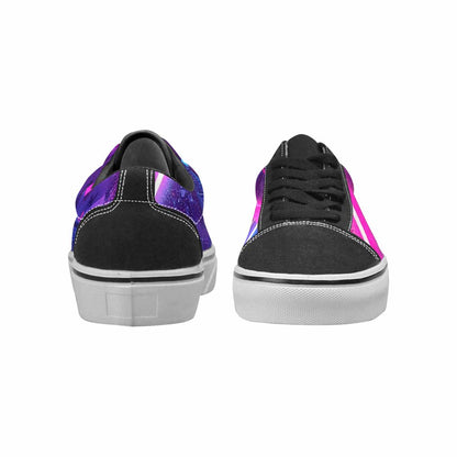 WOMEN'S Neon Grid Confetti Canvas Lace-Up Cottagecore Sneakers