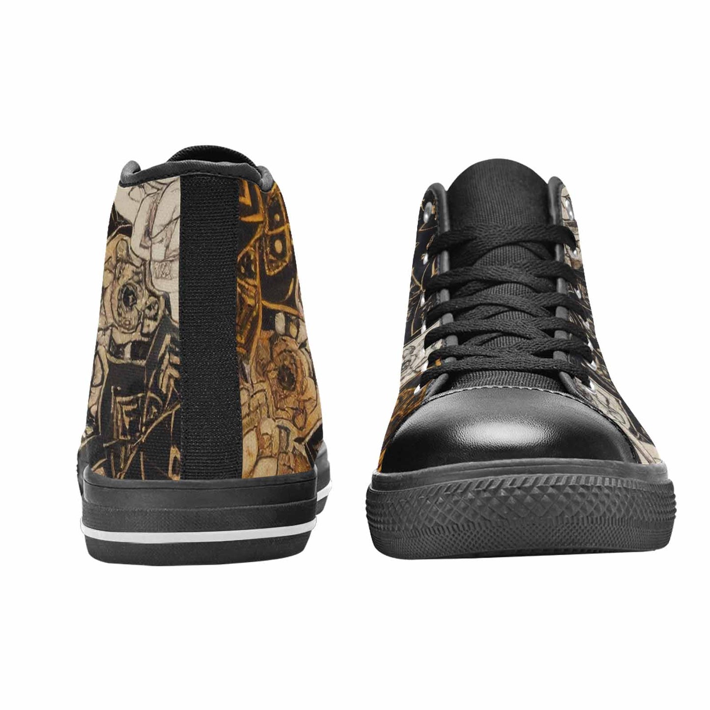 MEN'S Mandala High Top Canvas Neon Fantasy Sneakers