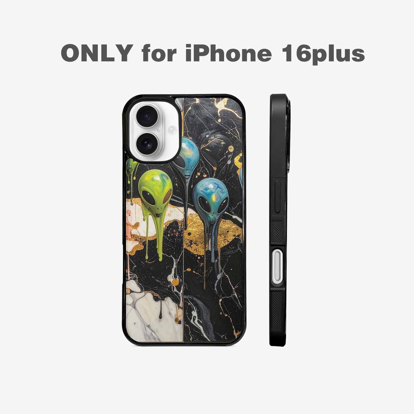 iPhone 16 Plus Case — Aliens Marblemelting Aliens Pa F3p, Personalized Phone Case