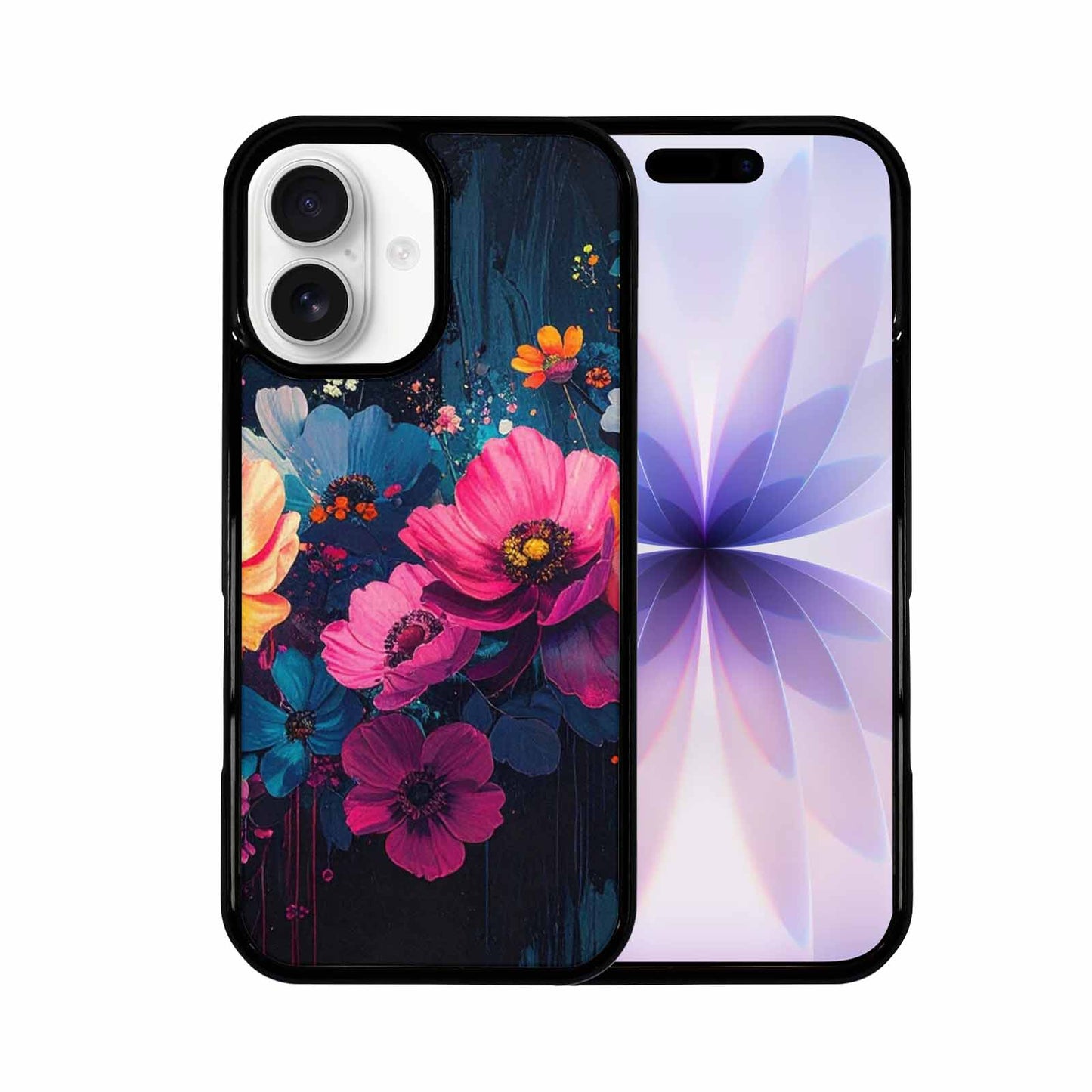 iPhone 17 Case — Shadowy Glitch Floral Pattern Floral, Original Design Phone Case