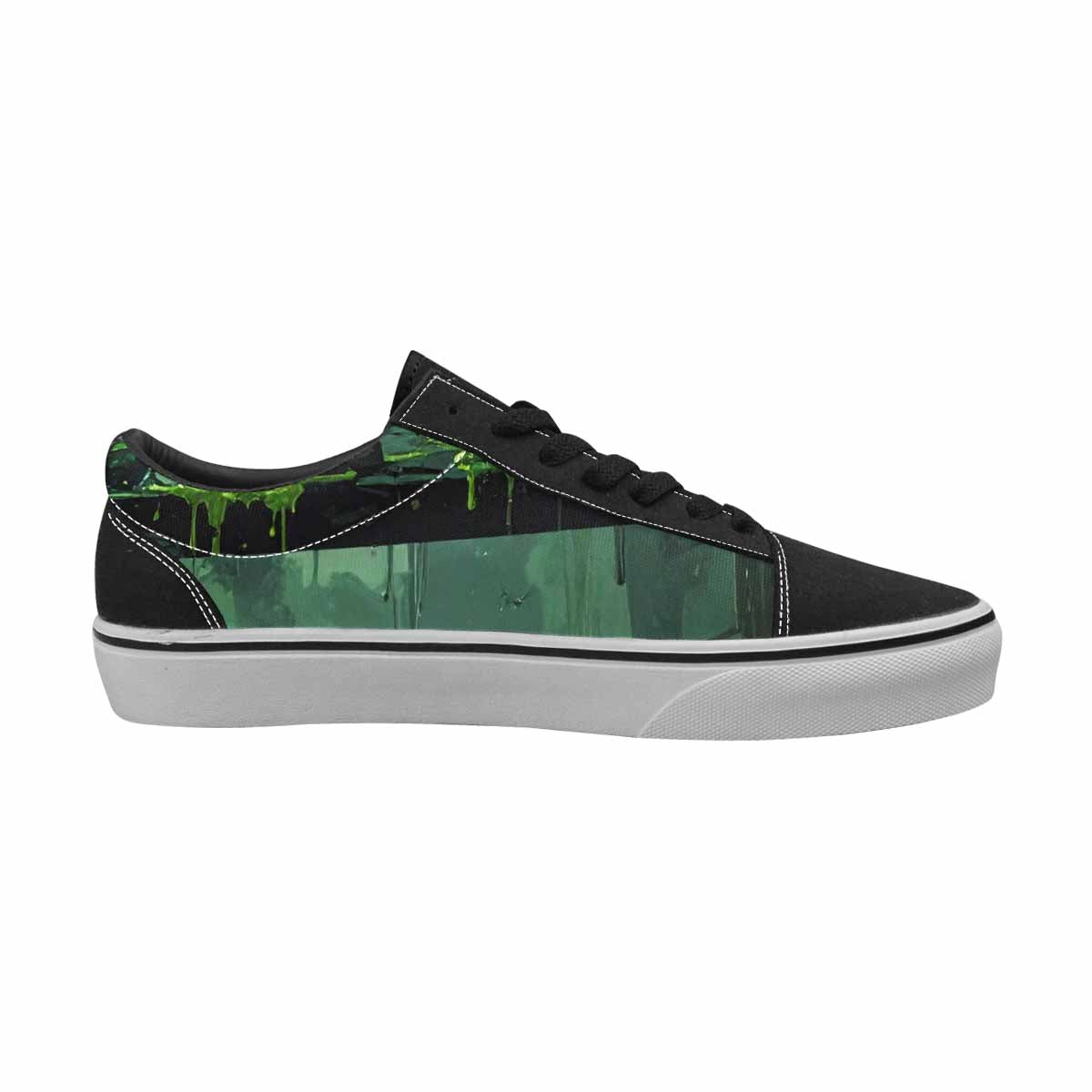 WOMEN'S Toxic Melting Skeleton Cats Lace-Up Canvas Aesthetic Shoes