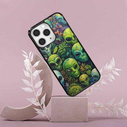 iPhone 15 Pro Max Case — Aliens Pattern Hundreds Of Sma Ajm, Unique Phone Case Design
