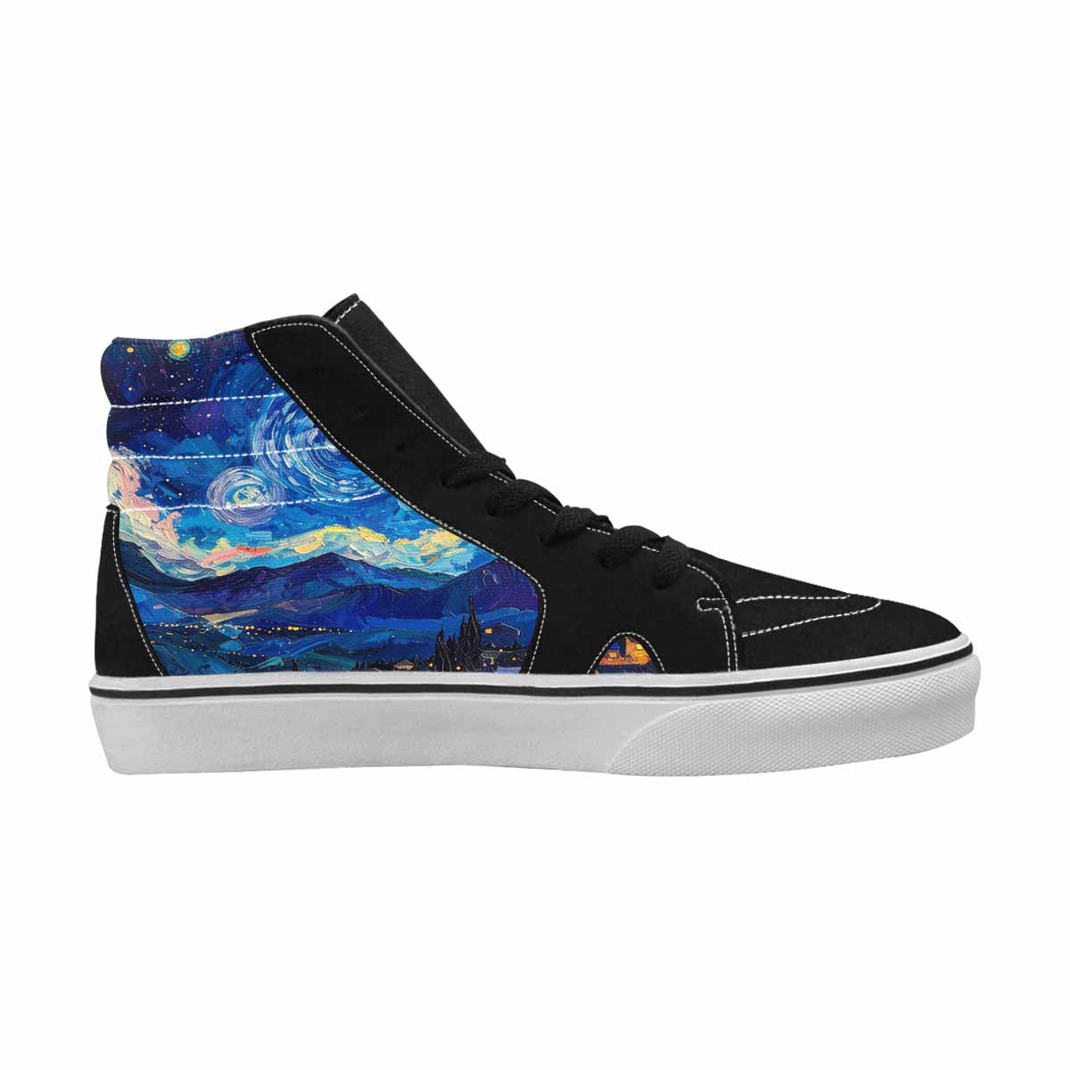 MEN'S Starry Night Van Gogh High Top Canvas Aesthetic Custom Shoes