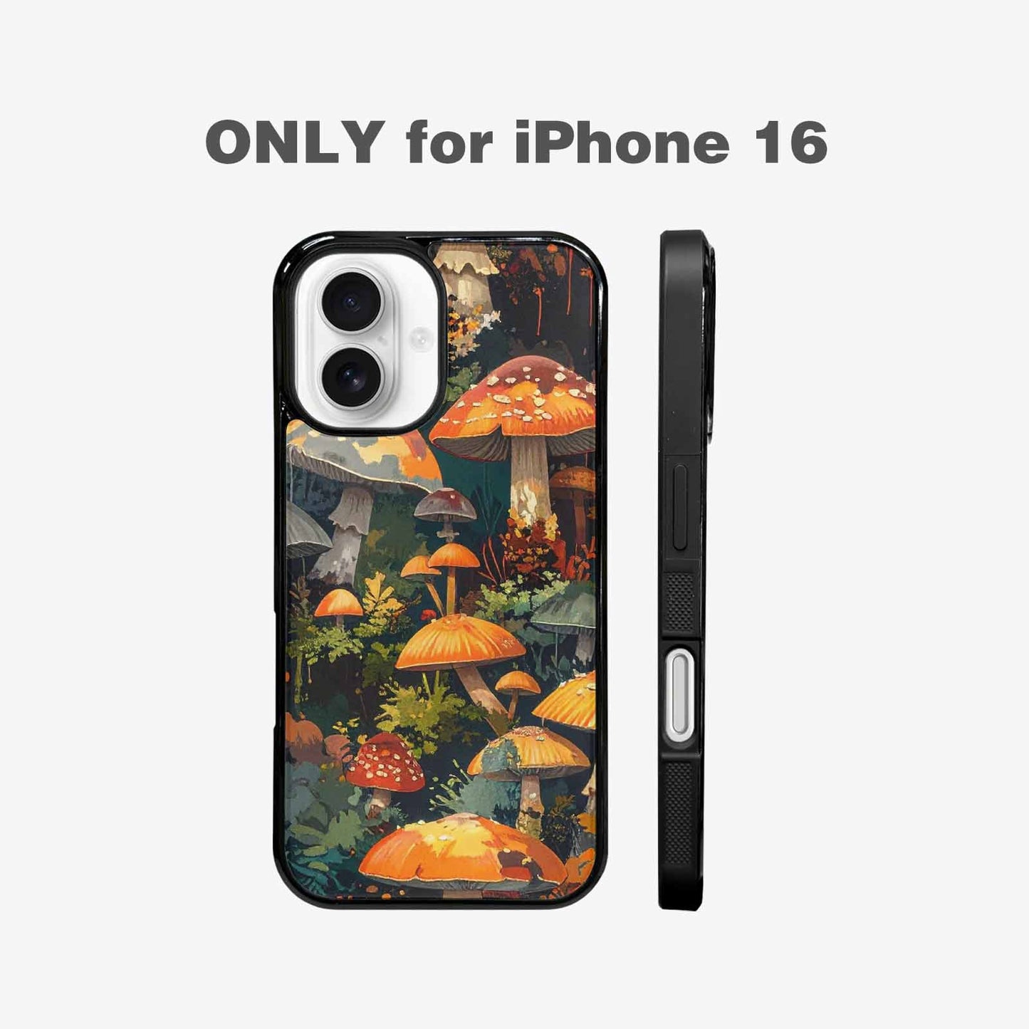 iPhone 16 Case — Mushrooms Camomushrooms Patter, Unique Phone Case Design