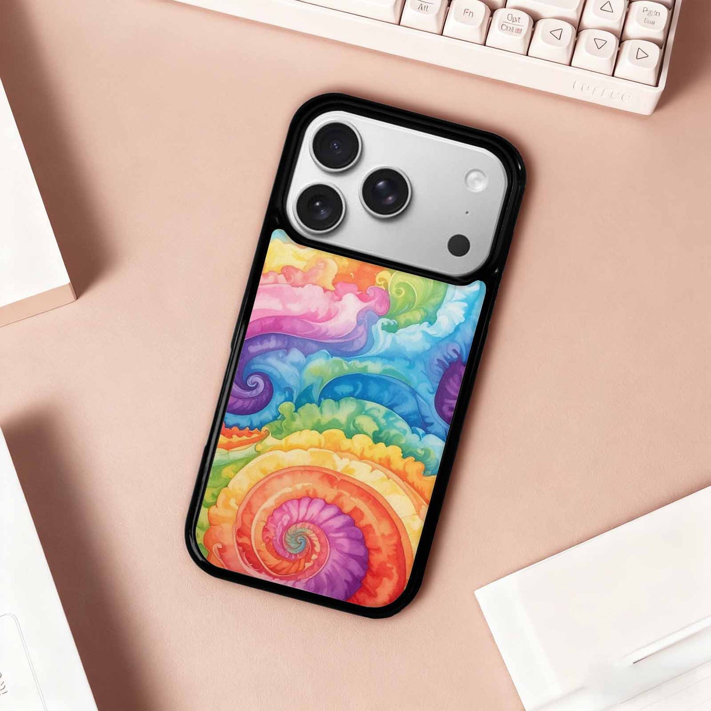 iPhone 17 Pro Case — Tie Dye Swirls Tie Dye Tie, Unique Phone Case Design