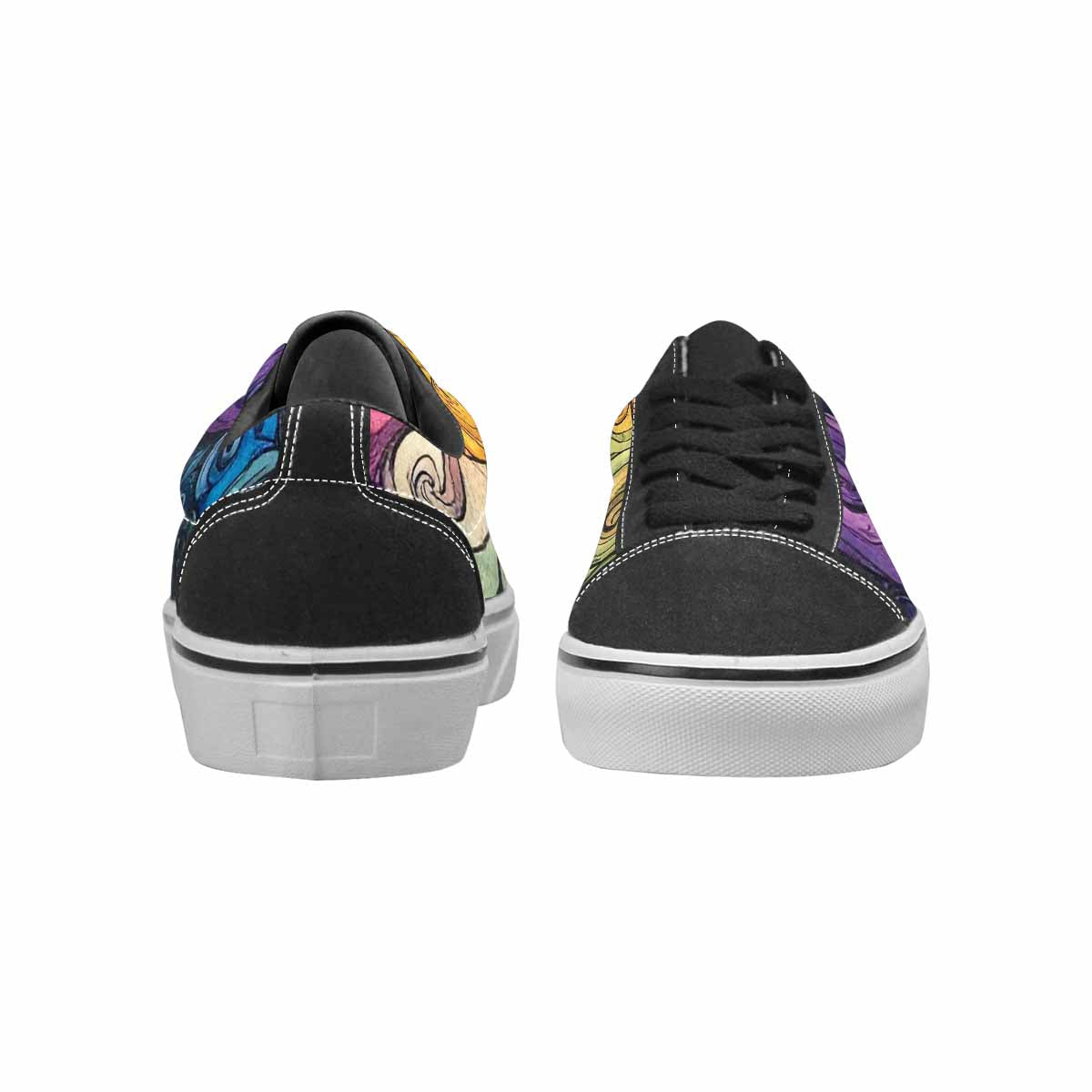 WOMEN'S Tie Lace-Up Canvas Melting Art Sneakers