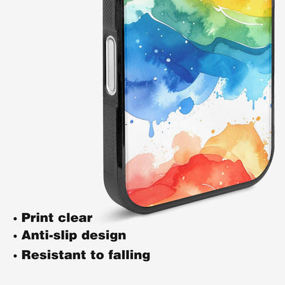 iPhone 16 Case — Watercolor Splash Abstract Pattern Seamless Repeat, Custom Phone Case