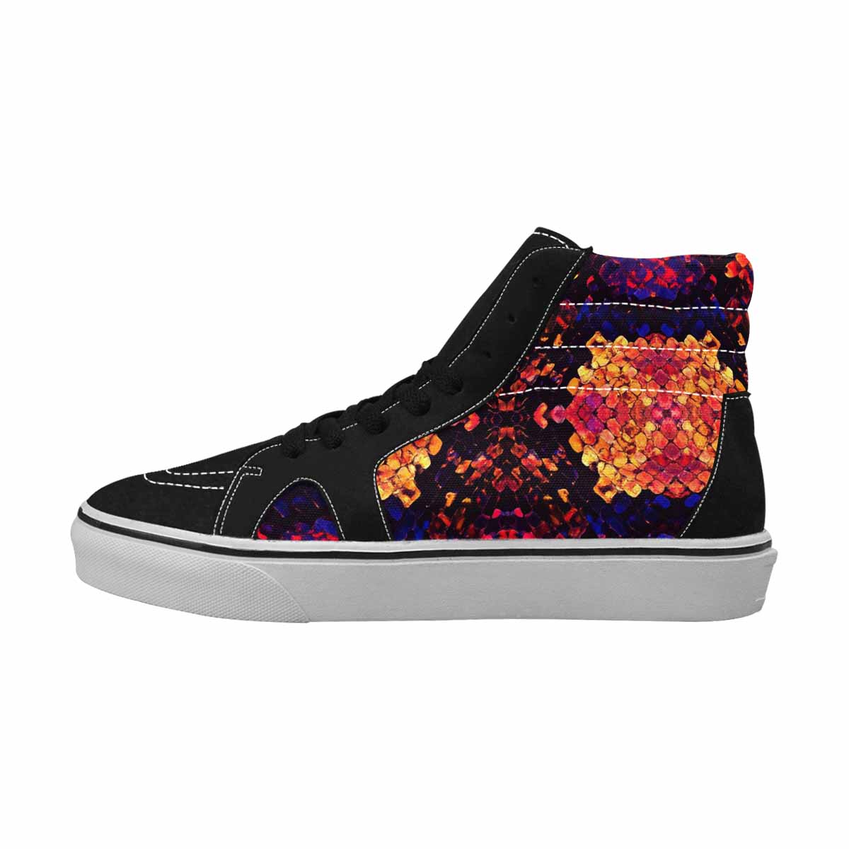 MEN'S Dark Snake Print High Top Canvas Y2K Shoes