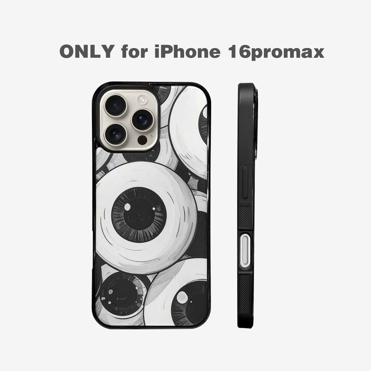 iPhone 16 Pro Max Case — Googly Cartoon Eyeballs, Custom Printed Phone Case