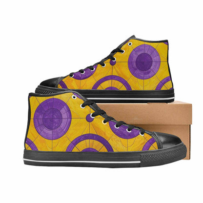 MEN'S Intersex Flag Color High Top Canvas Dark Academia Sneakers