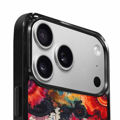 iPhone 17 Pro Max Case — Tie Dye Swirls Black Tie Dye, Custom Print Case Cover