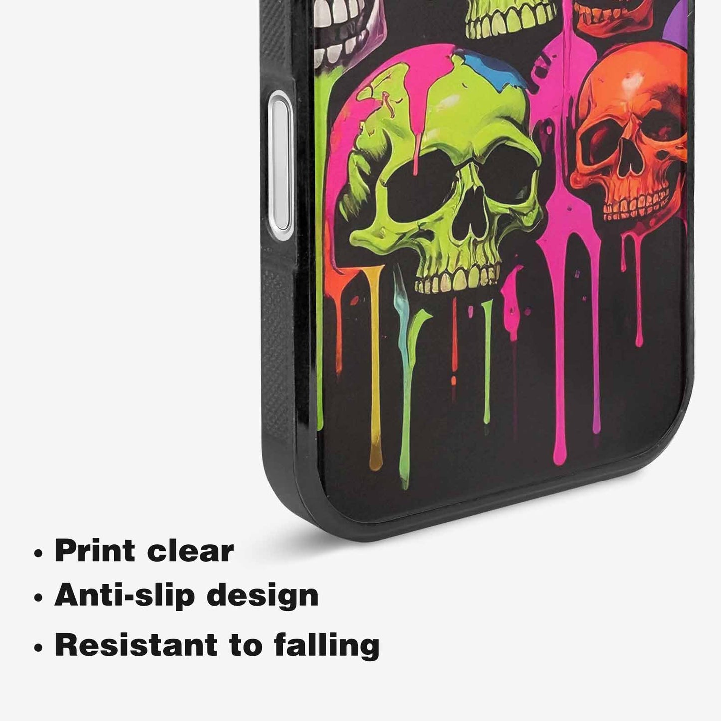 iPhone 16 Plus Case — Vibrant Camo 1000\'s Of Skeletons Neon, Unique Phone Case Design