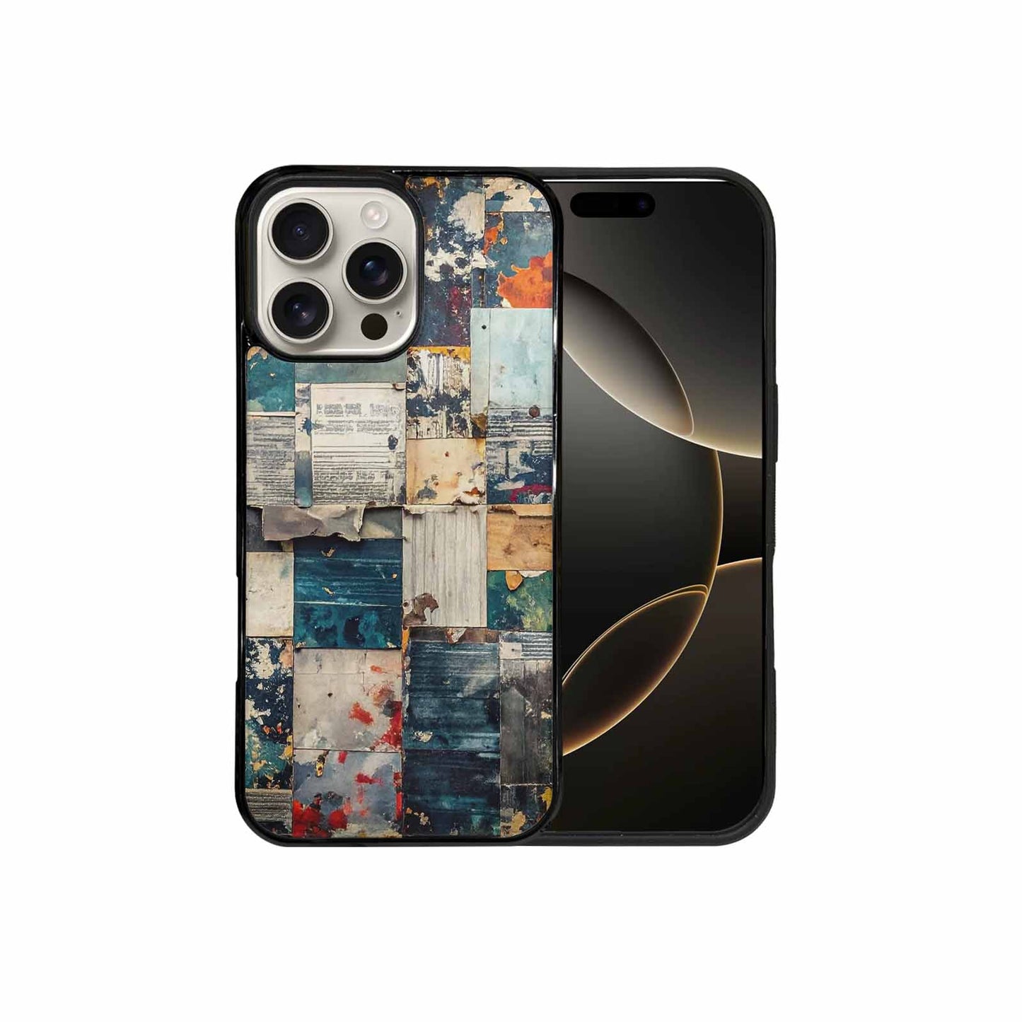 iPhone 16 Pro Max Case — Distressed Grunge Texture Pattern Hundreds Of, Custom Phone Case