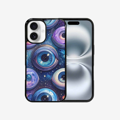 iPhone 16 Case — Cartoon Eyeballs Galaxy Personalized Phone Cover, Customized Protective Case