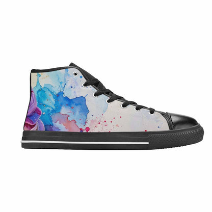 WOMEN'S Melting Icecream Collage High Top Canvas Wallpaper Art Shoes