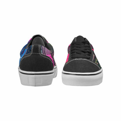 MEN'S Asexual Flag Color Canvas Lace-Up Dark Academia Shoes