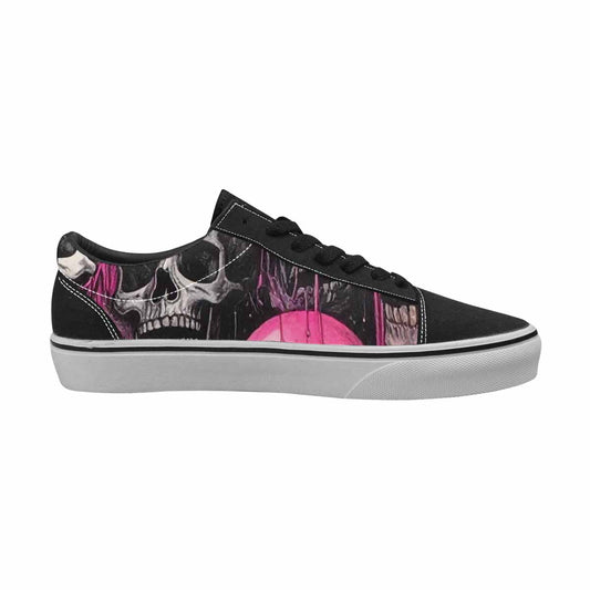 WOMEN'S Rainbow From Skull S Lace-Up Canvas Grunge Custom Shoes
