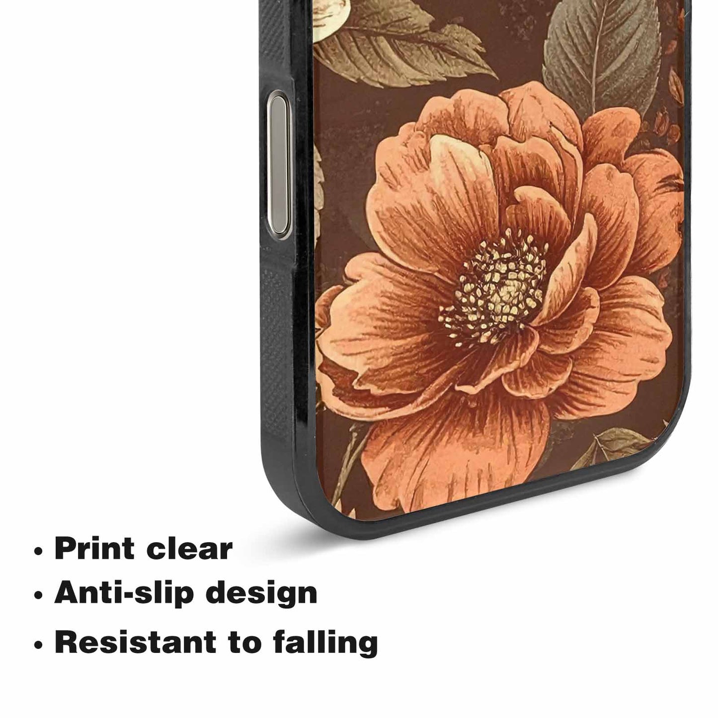 iPhone 16 Pro Max Case — Vintage Botanical Art Pattern, Original Design Phone Case