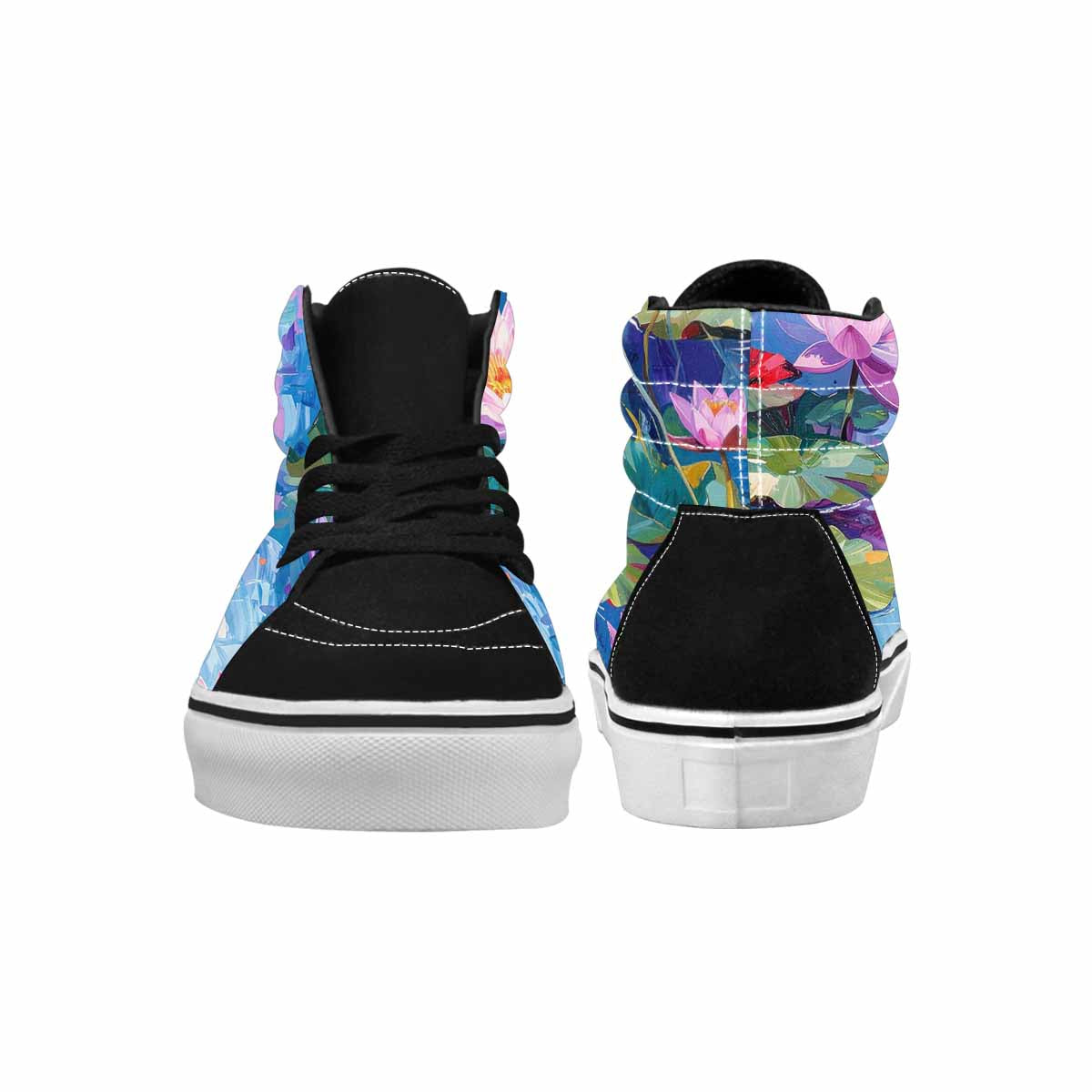 WOMEN'S Monet-Style Impressionist Water High Top Canvas Aesthetic Shoes