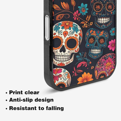 iPhone 16 Plus Case — Dia De Los Muertos Sugar Skull, Custom Printed Phone Case