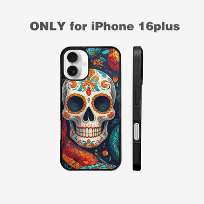 iPhone 16 Plus Case — Snake Skulls Print Alt Custom, Custom Printed Phone Case