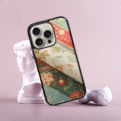 iPhone 16 Pro Case — Christmas Wrapping Paper Pattern Art Wallpaper, Original Design Phone Case