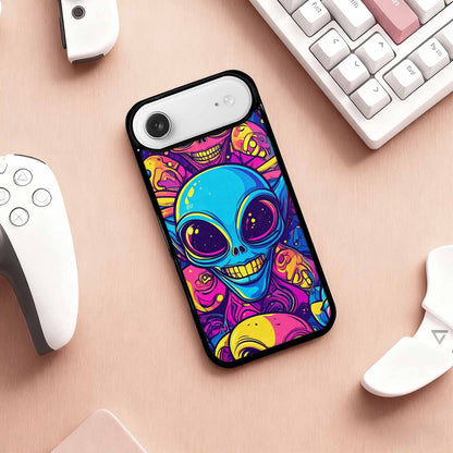 iPhone 17 Air Case — Alien Ufo Cartoon Art Pattern Alien, Custom Art Phone Cover