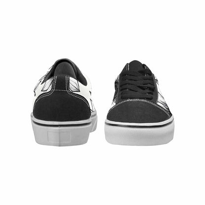 MEN'S Minimalist Line Art Sunflower Canvas Lace-Up Dark Academia Custom Sneakers